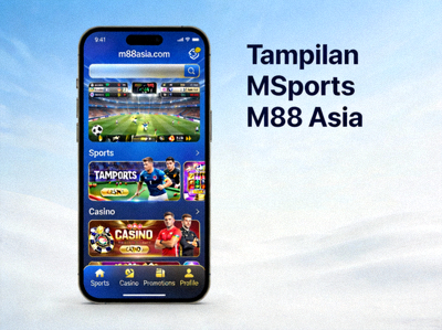 Tampilan MSports M88 Asia di perangkat mobile smartphone yang diakses tanpa aplikasi VPN
